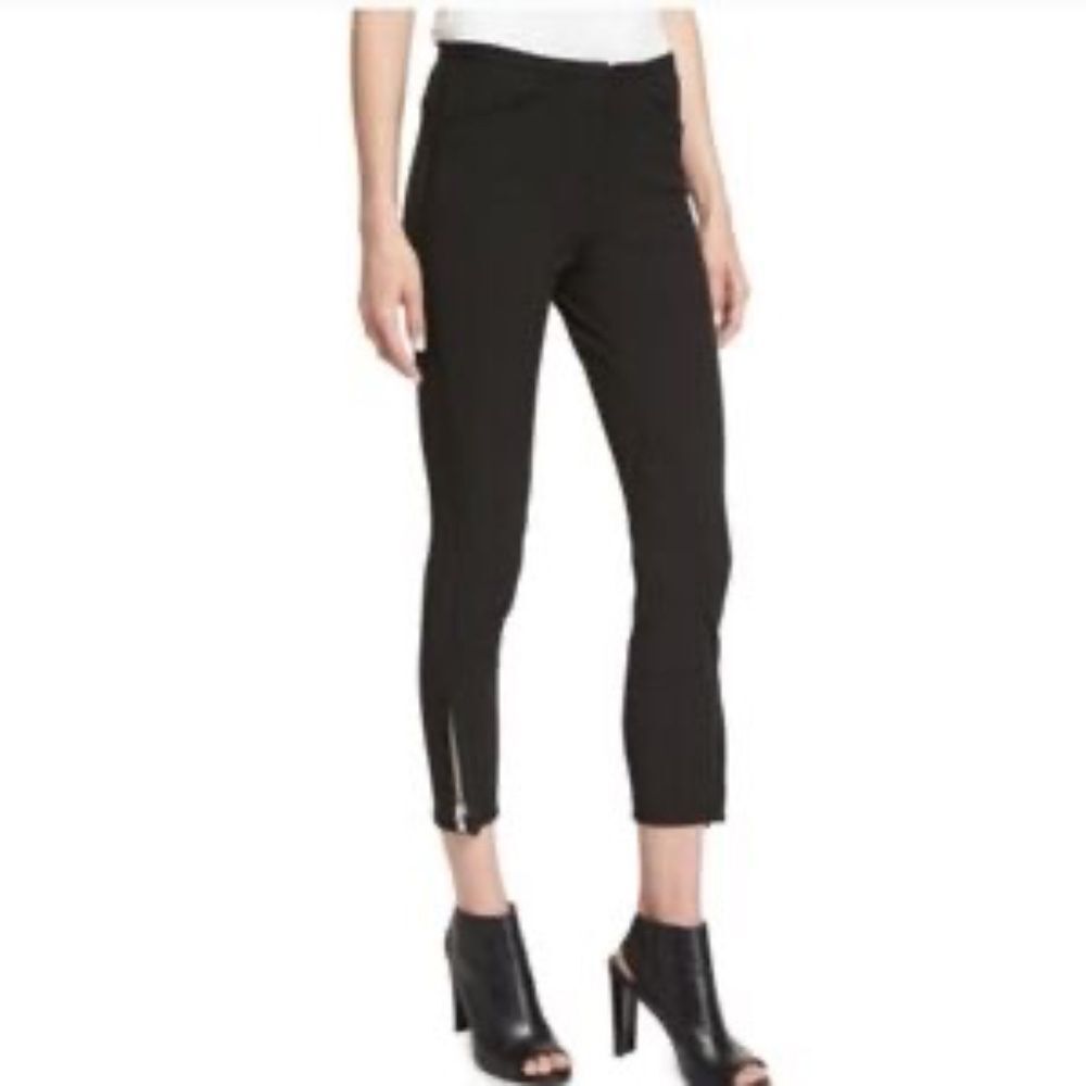 3.0 Phillip Lim Black Cotton/Modal/Elastane High Rise Moto Jodhpurs Sz 10
